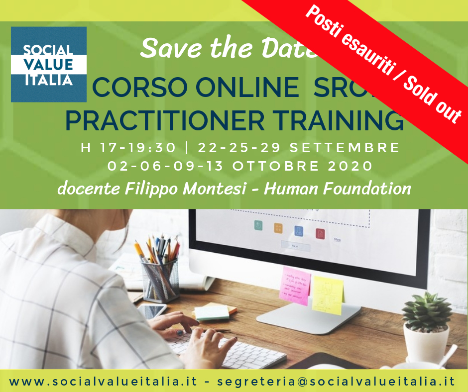 SROI Practitioner Training online – Posti Esauriti