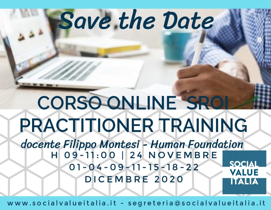 Corso SROI Online – novembre e dicembre