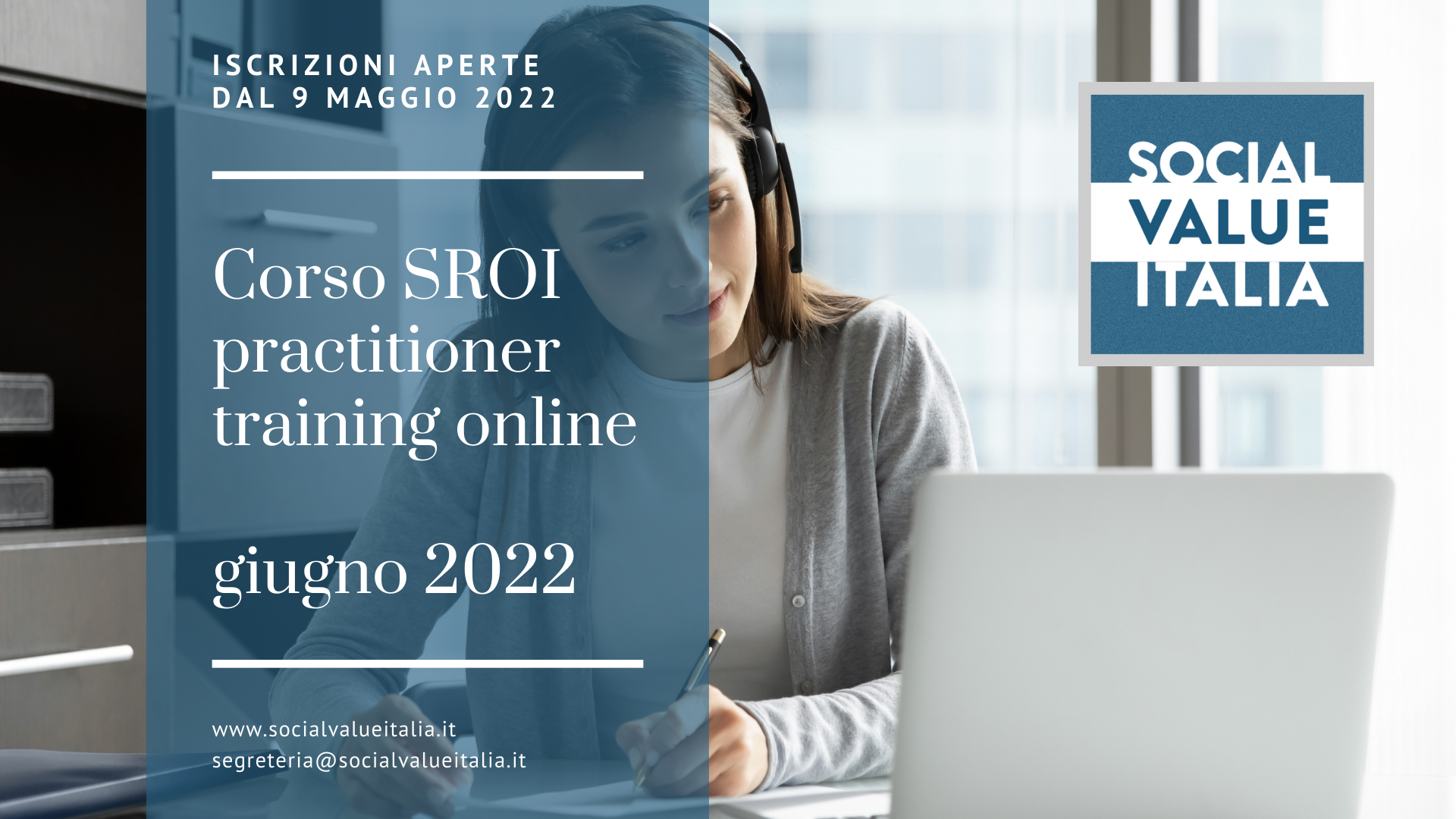 Corso SROI practitioner training online – giugno 2022